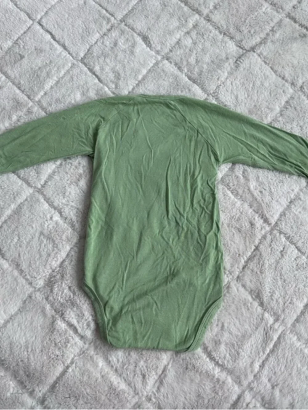 Kate Quinn | Green Solid Long Sleeve Kimono Wrap Bodysuit | Size 6-12 Months